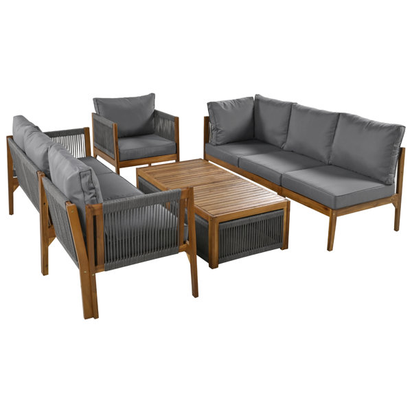 Ophelia Co 7 Sitzer Lounge Set Anacortes Mit Polster Wayfair De